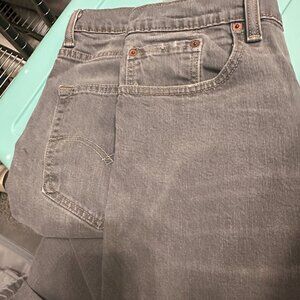 Levi's Mens 569 Loose Straight Denim Red Tab Jean Dad Shorts 38 GRAY